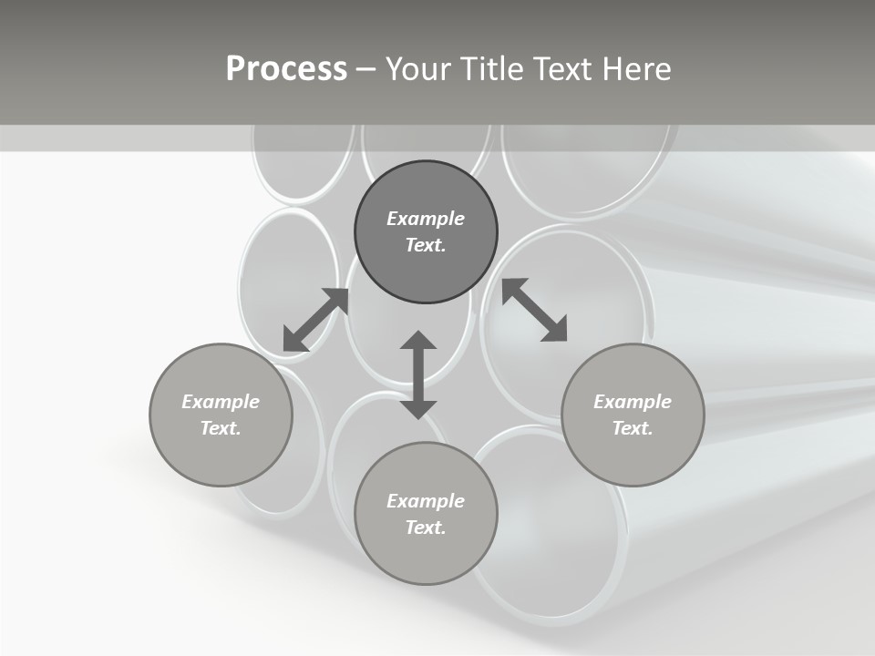 Close Up Pipeline Stainless PowerPoint Template