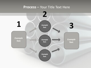 Close Up Pipeline Stainless PowerPoint Template