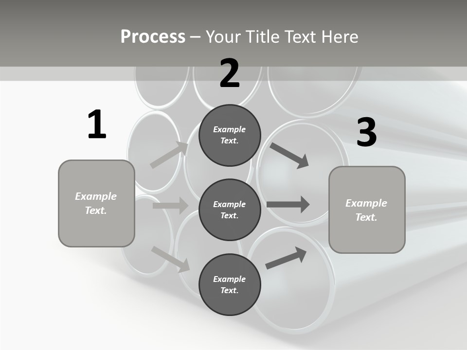 Close Up Pipeline Stainless PowerPoint Template