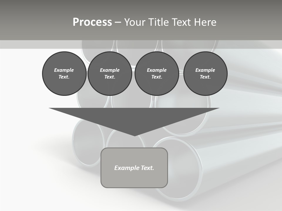 Close Up Pipeline Stainless PowerPoint Template