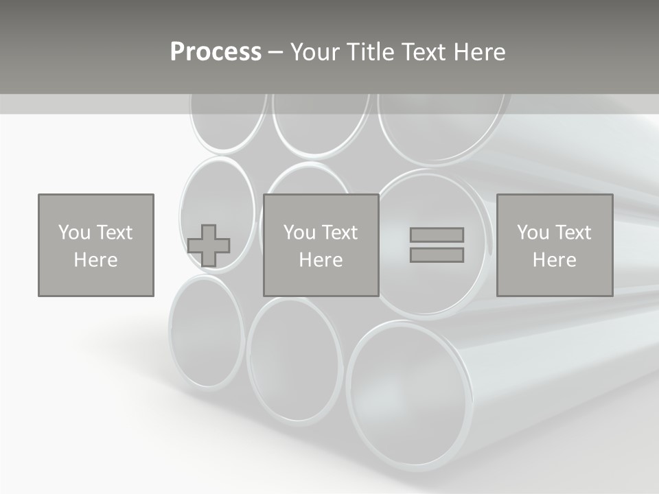 Close Up Pipeline Stainless PowerPoint Template