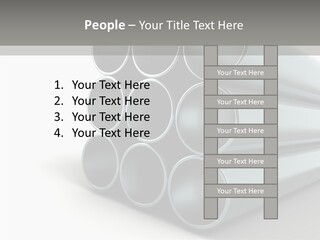 Close Up Pipeline Stainless PowerPoint Template
