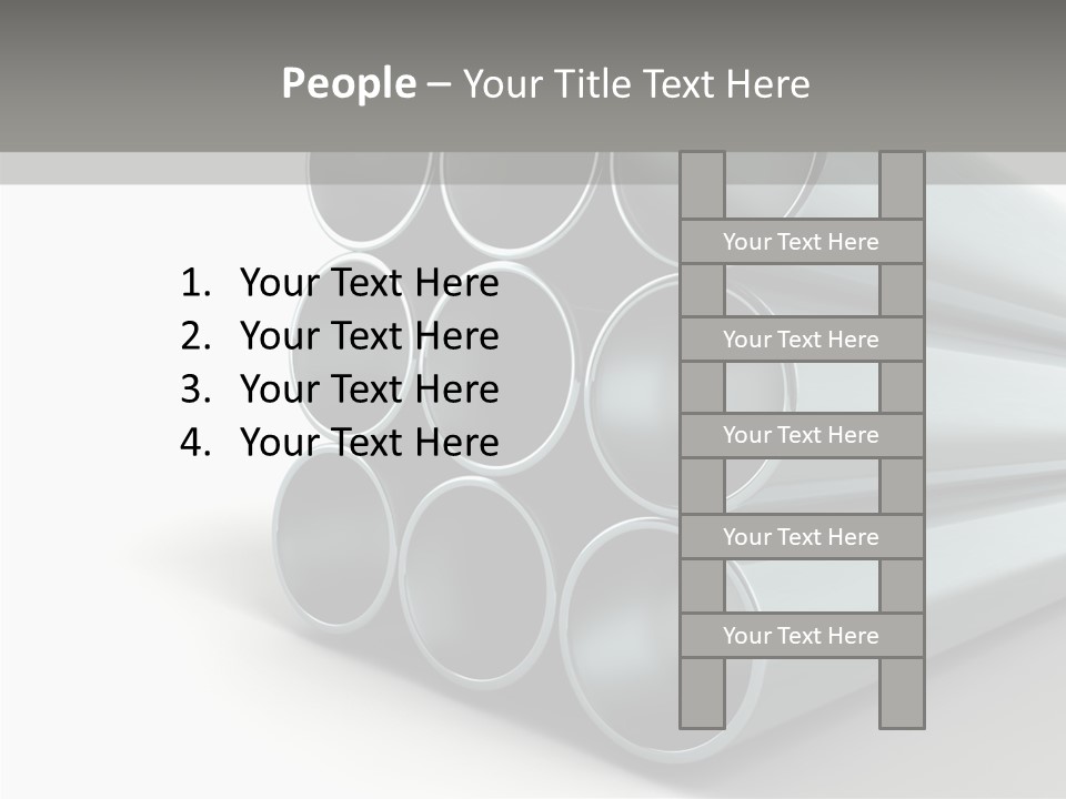 Close Up Pipeline Stainless PowerPoint Template