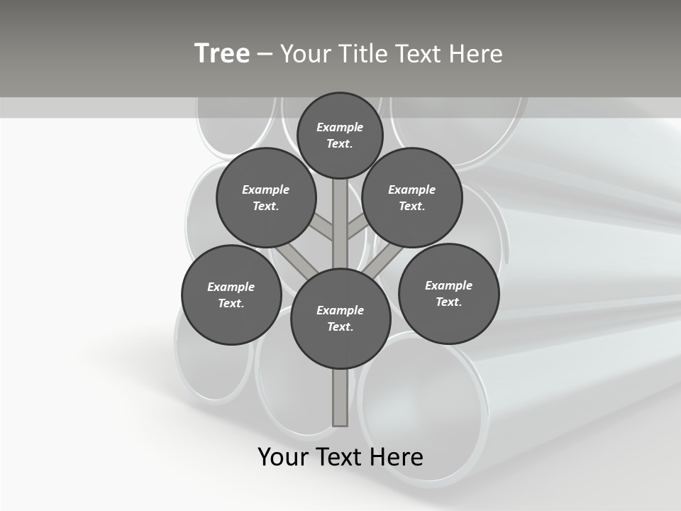 Close Up Pipeline Stainless PowerPoint Template