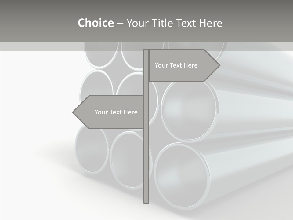 Close Up Pipeline Stainless PowerPoint Template