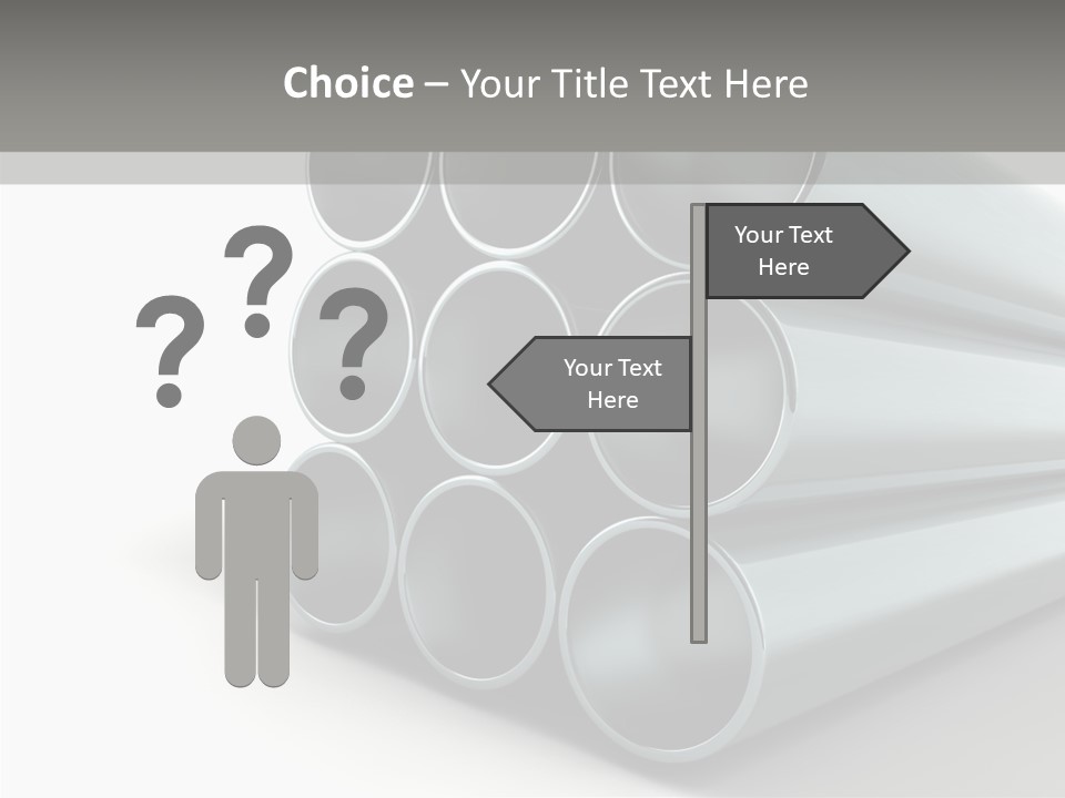 Close Up Pipeline Stainless PowerPoint Template