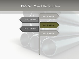 Close Up Pipeline Stainless PowerPoint Template