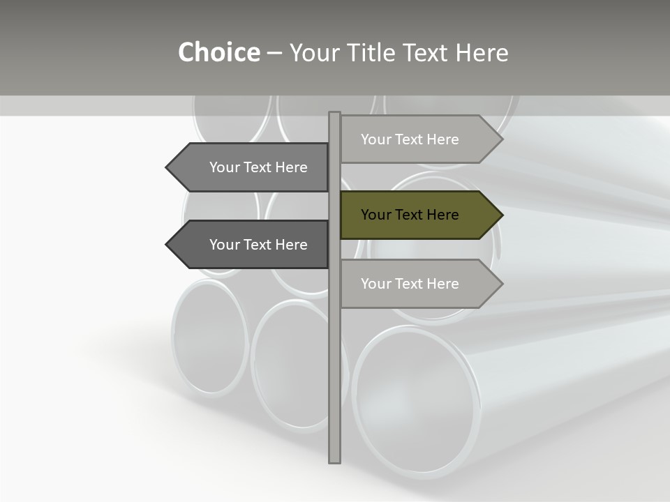 Close Up Pipeline Stainless PowerPoint Template