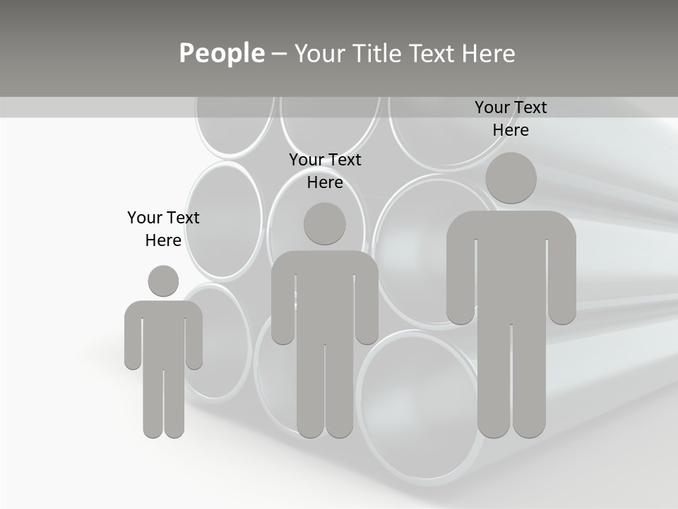 Close Up Pipeline Stainless PowerPoint Template