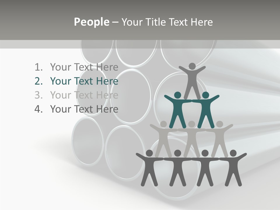 Close Up Pipeline Stainless PowerPoint Template