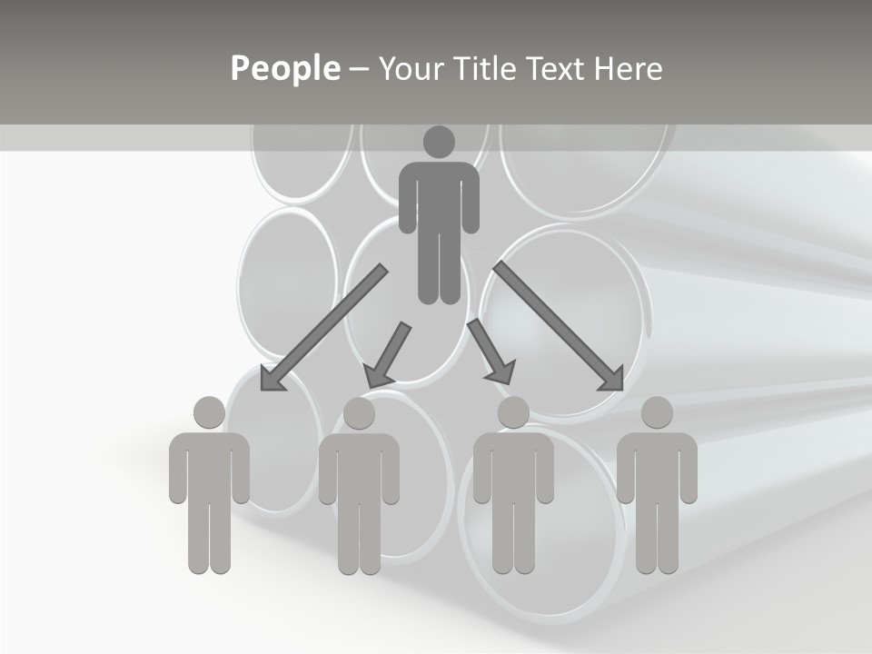 Close Up Pipeline Stainless PowerPoint Template