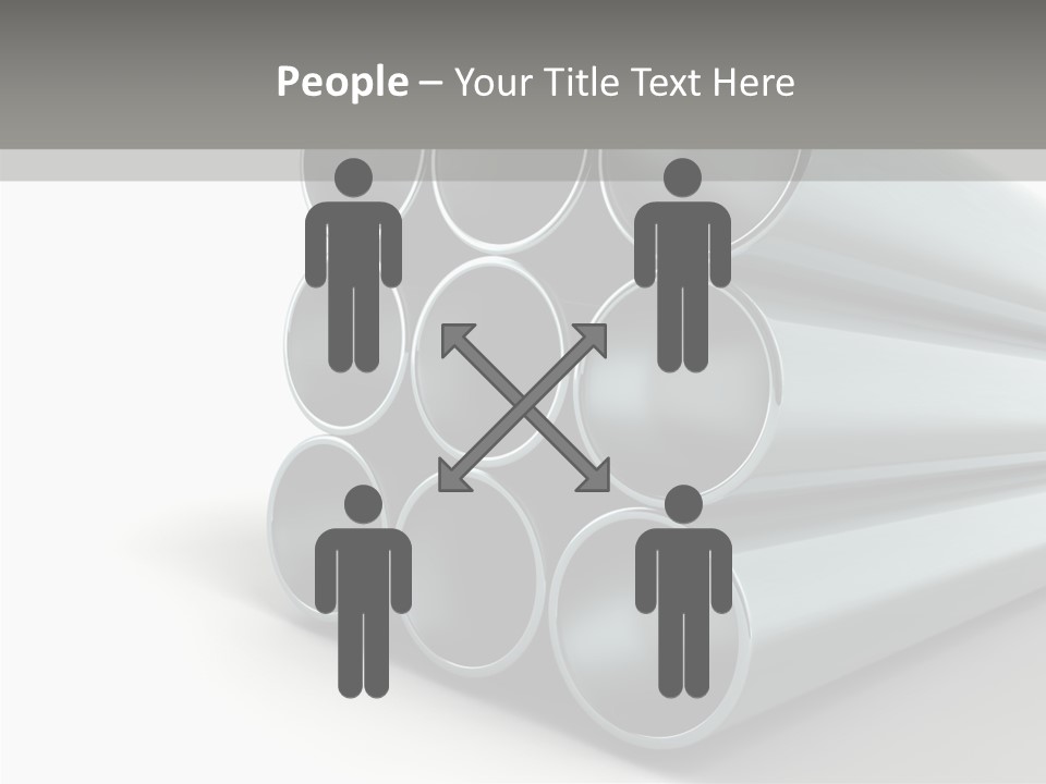 Close Up Pipeline Stainless PowerPoint Template