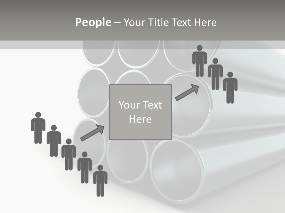 Close Up Pipeline Stainless PowerPoint Template
