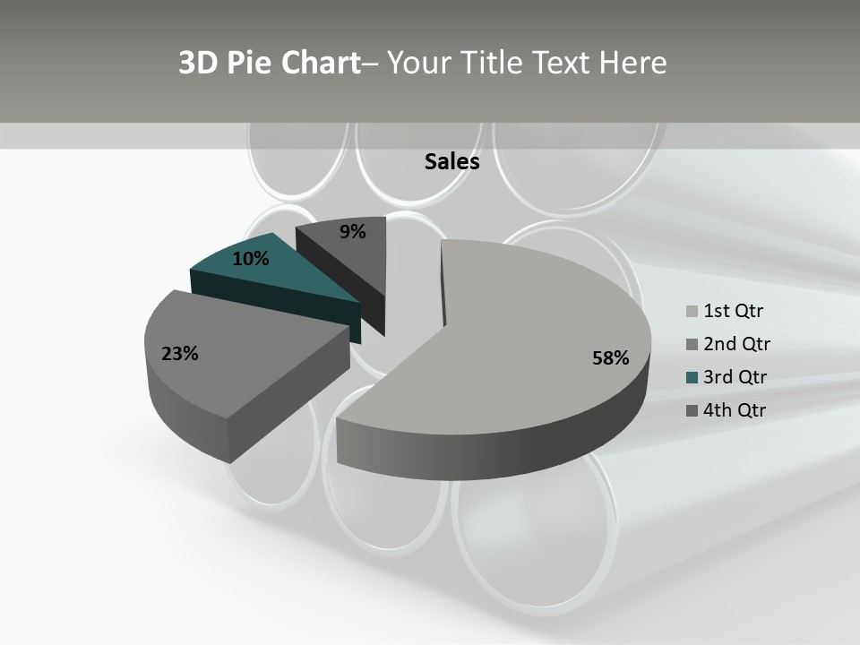 Close Up Pipeline Stainless PowerPoint Template