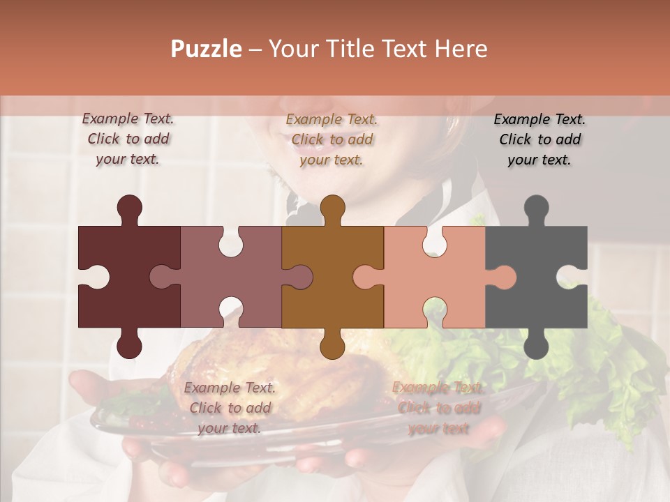 Woman Hat Salad PowerPoint Template