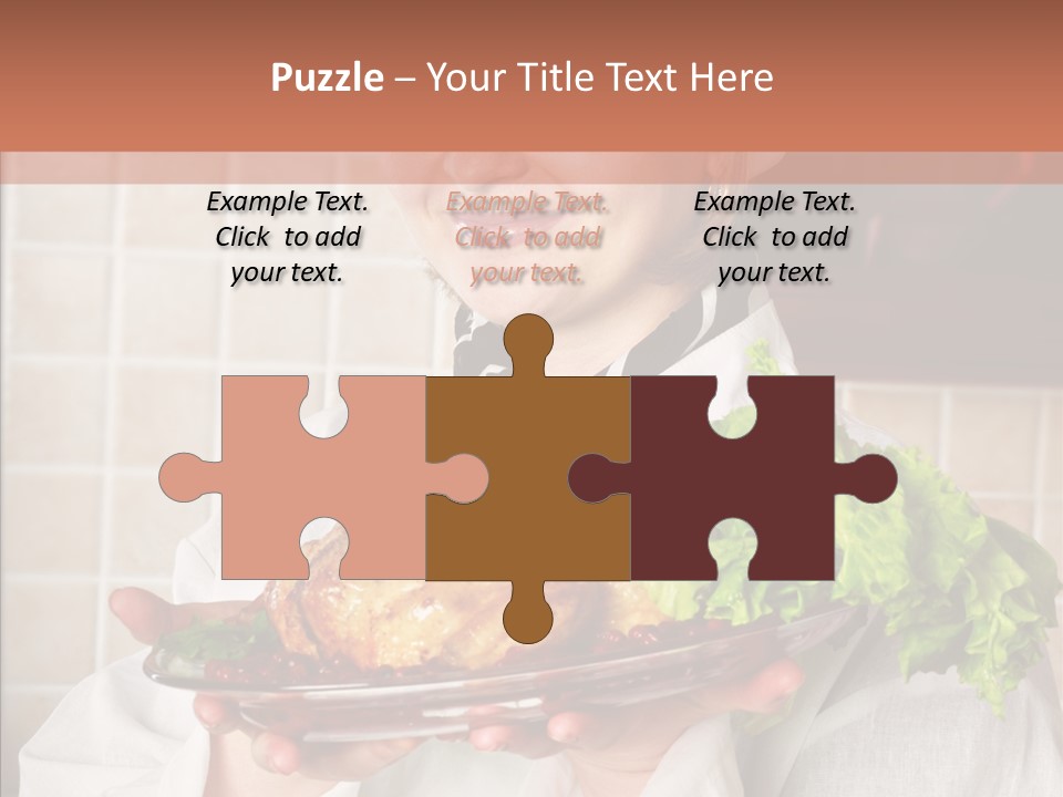 Woman Hat Salad PowerPoint Template