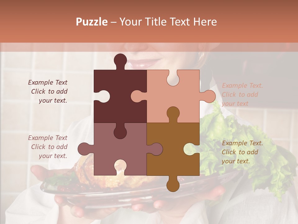 Woman Hat Salad PowerPoint Template