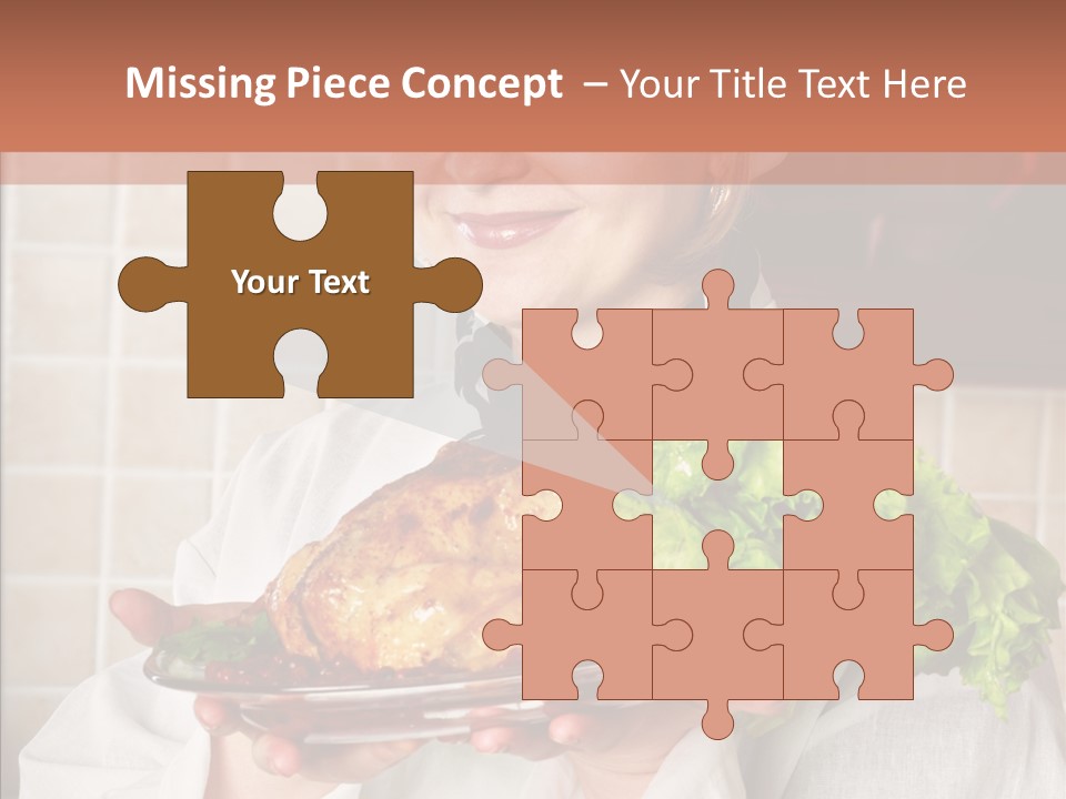 Woman Hat Salad PowerPoint Template