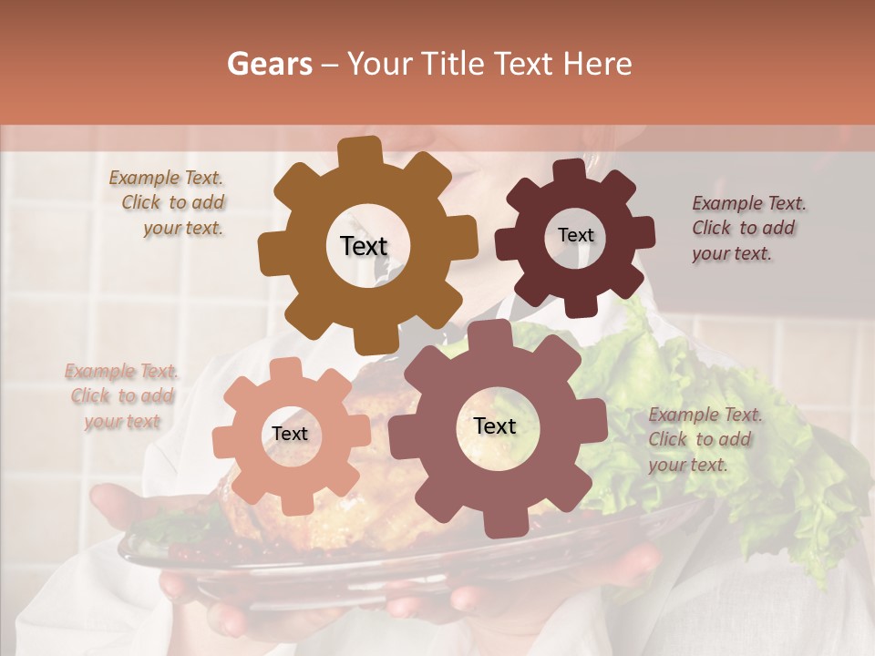 Woman Hat Salad PowerPoint Template