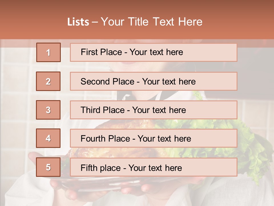 Woman Hat Salad PowerPoint Template
