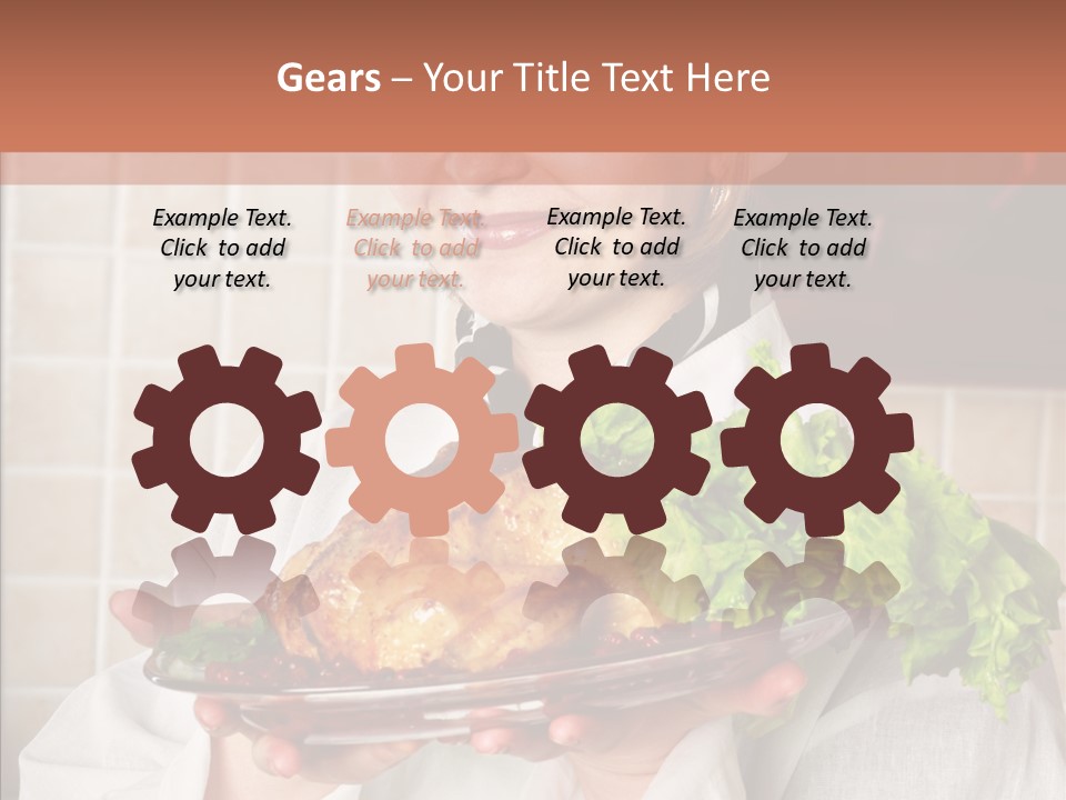 Woman Hat Salad PowerPoint Template