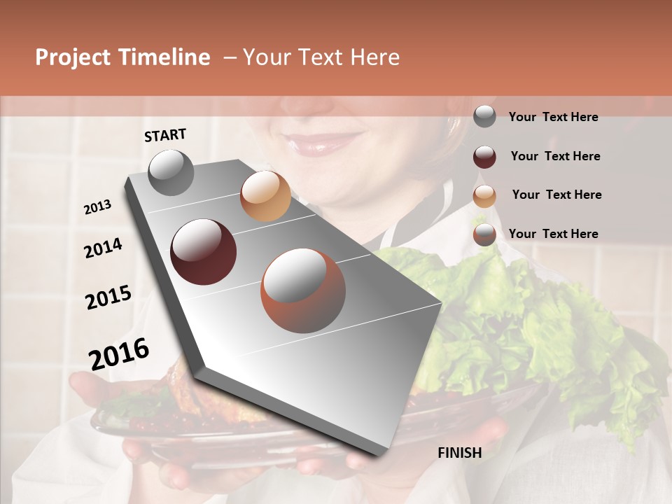 Woman Hat Salad PowerPoint Template