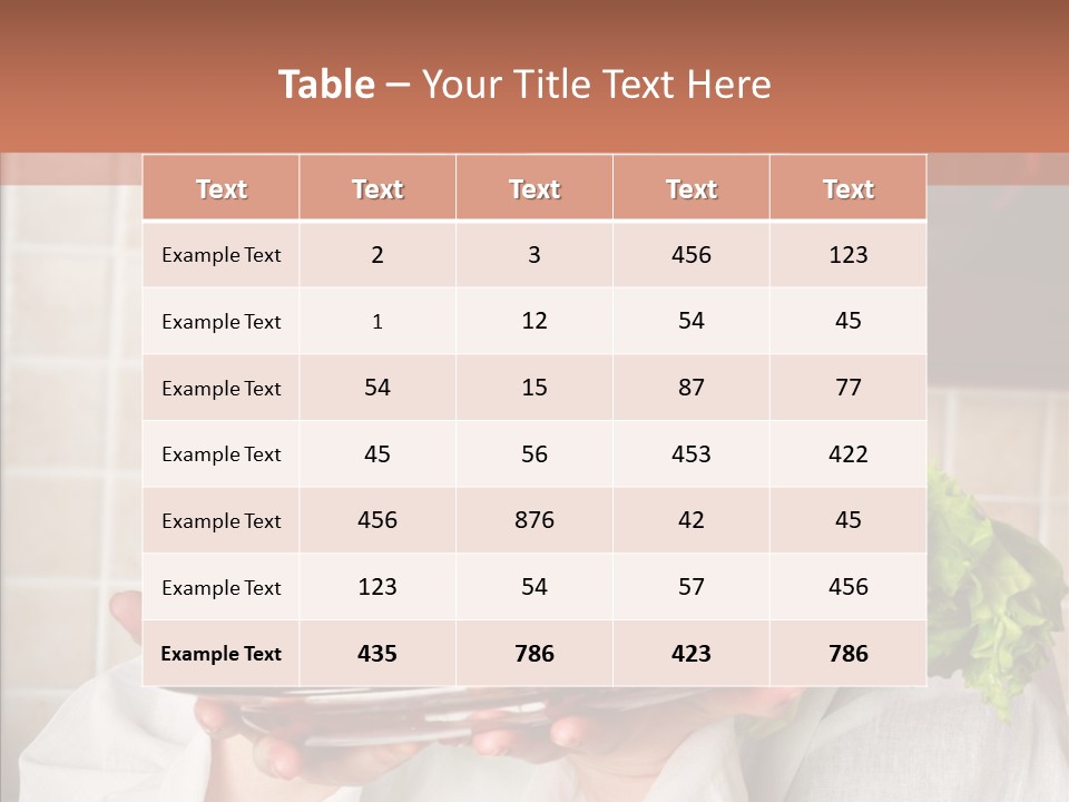 Woman Hat Salad PowerPoint Template