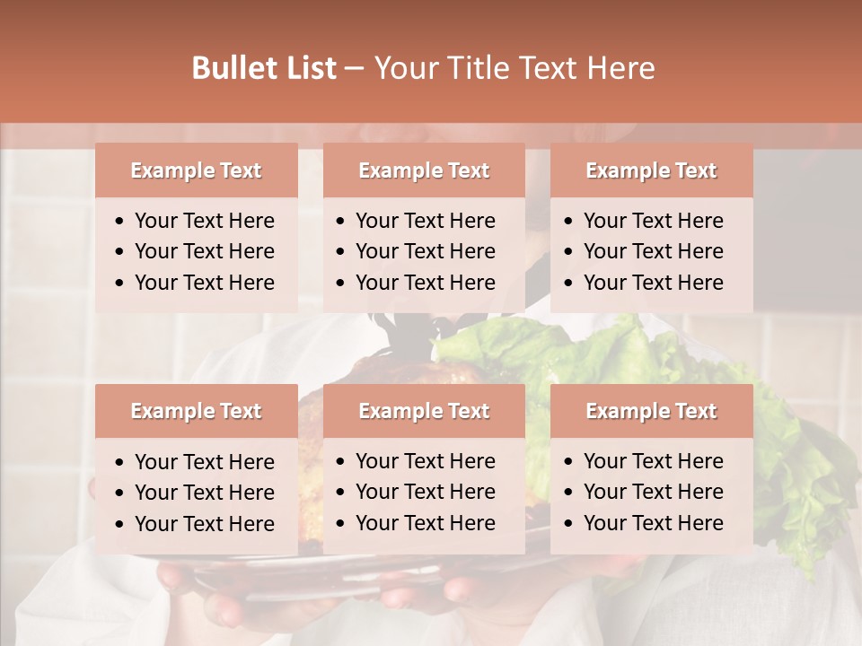 Woman Hat Salad PowerPoint Template