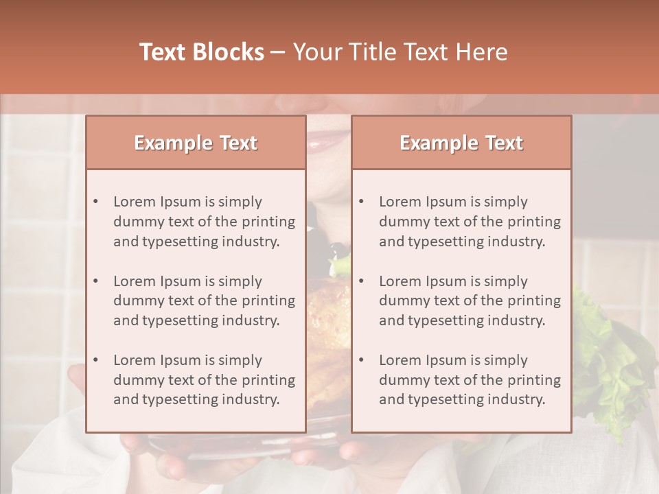 Woman Hat Salad PowerPoint Template