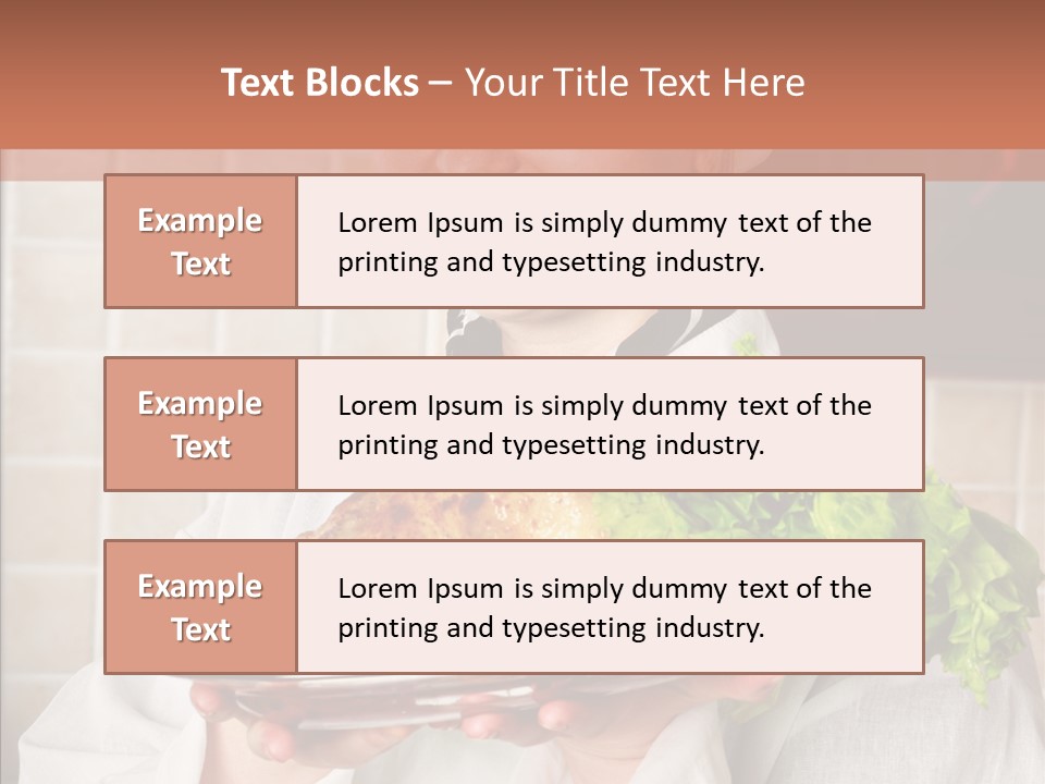 Woman Hat Salad PowerPoint Template