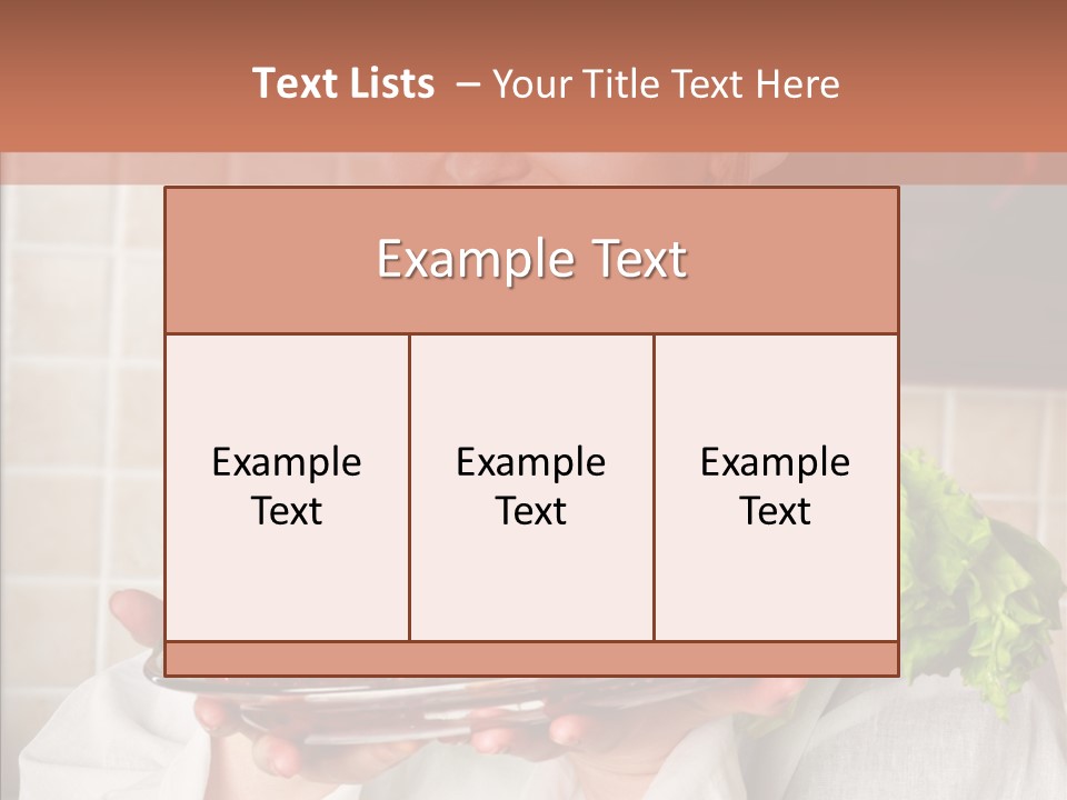 Woman Hat Salad PowerPoint Template