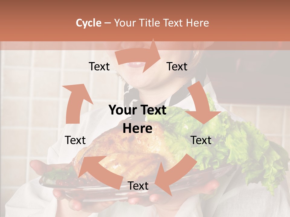 Woman Hat Salad PowerPoint Template