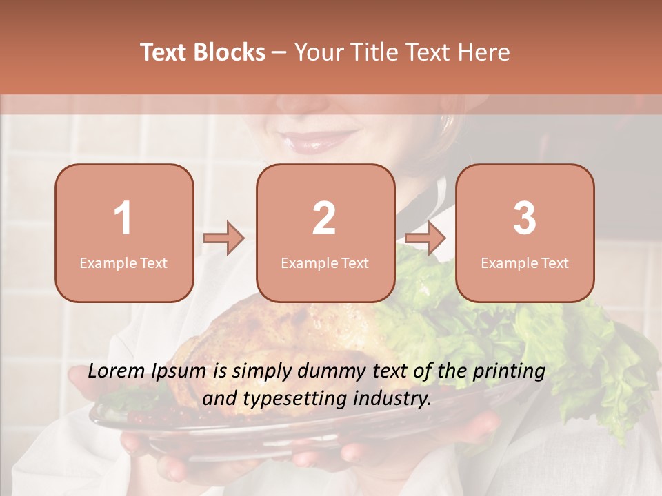Woman Hat Salad PowerPoint Template