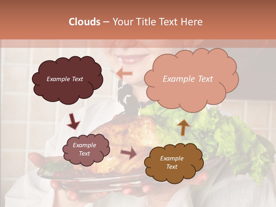 Woman Hat Salad PowerPoint Template