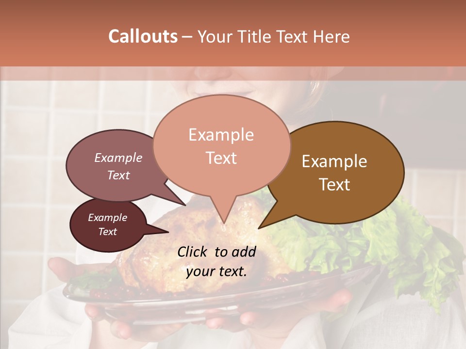 Woman Hat Salad PowerPoint Template