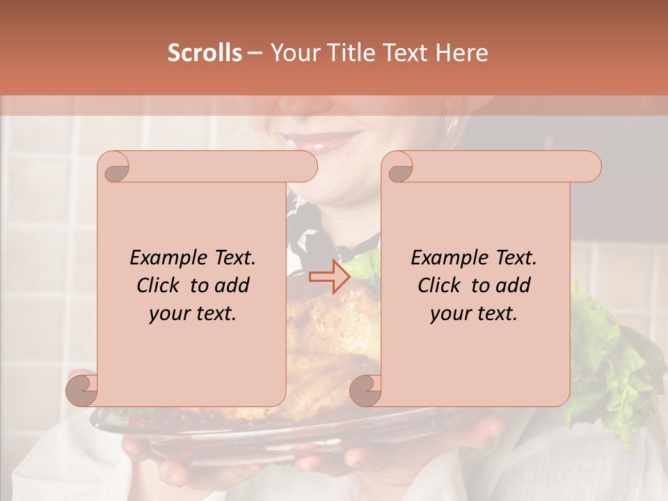 Woman Hat Salad PowerPoint Template