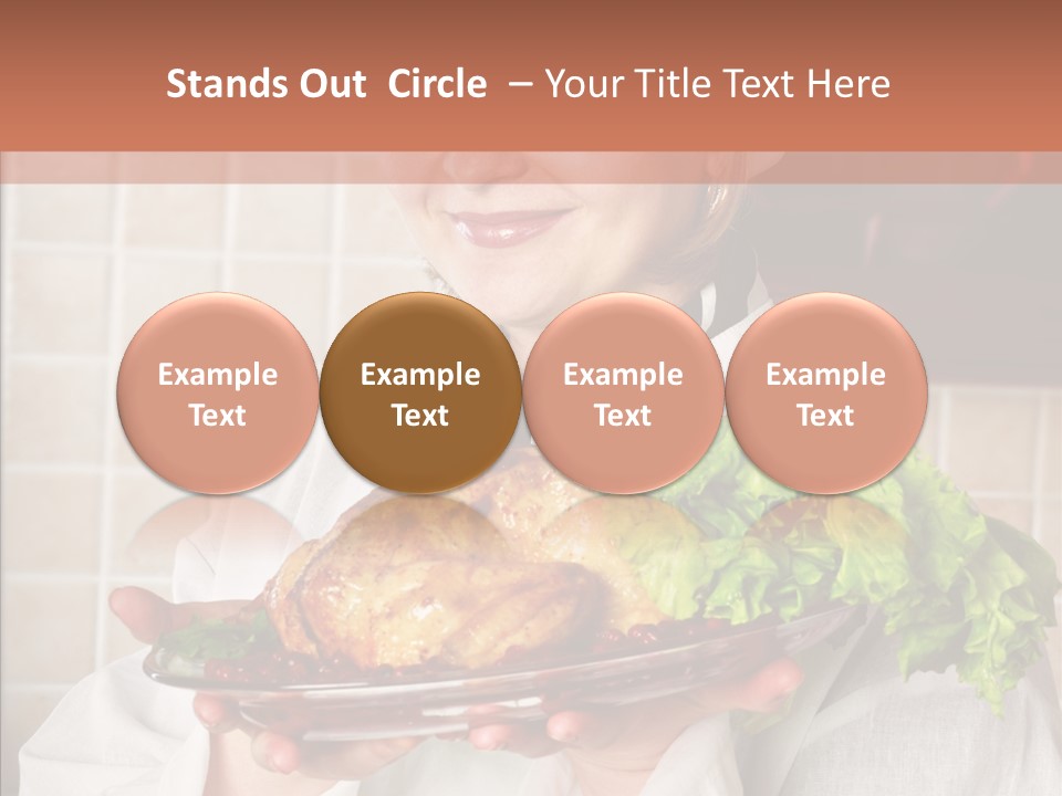 Woman Hat Salad PowerPoint Template