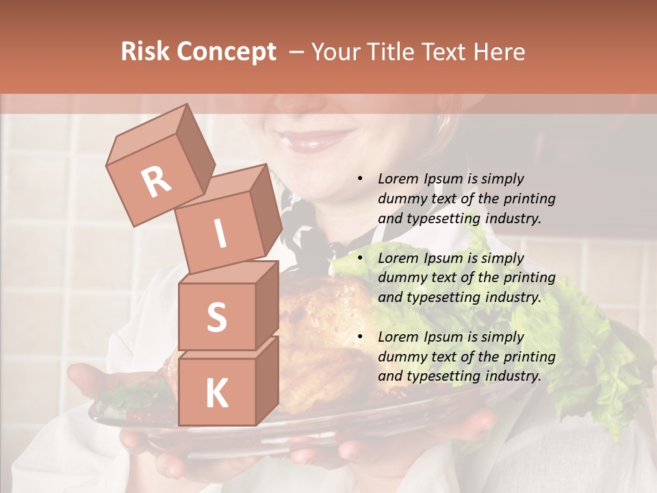 Woman Hat Salad PowerPoint Template