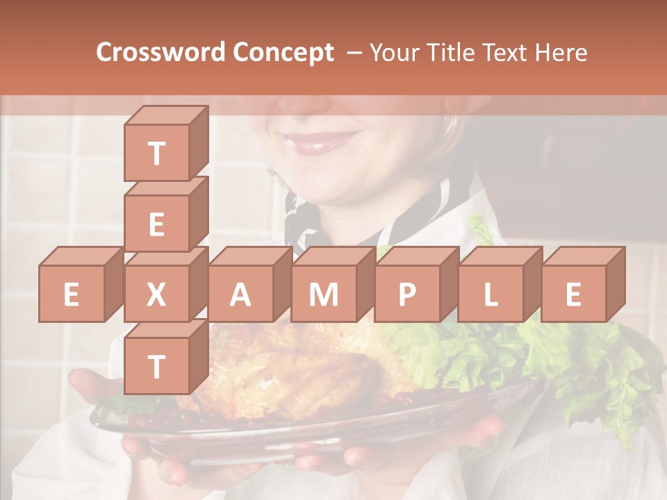 Woman Hat Salad PowerPoint Template