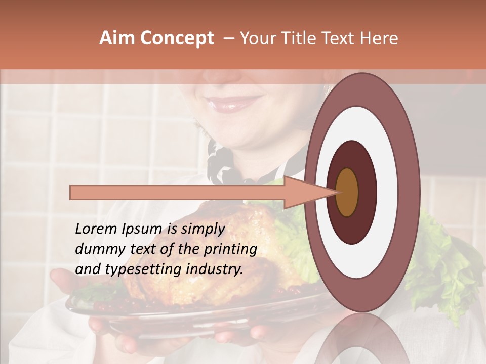 Woman Hat Salad PowerPoint Template