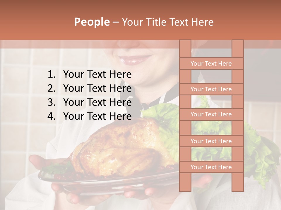 Woman Hat Salad PowerPoint Template
