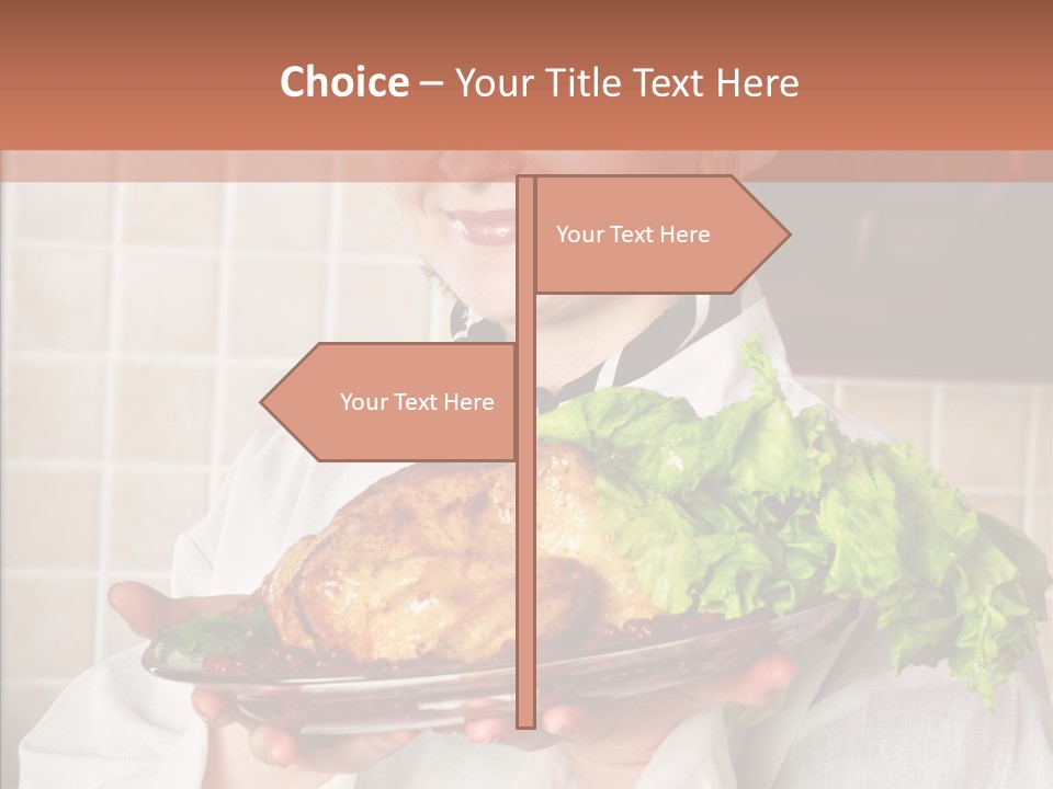 Woman Hat Salad PowerPoint Template