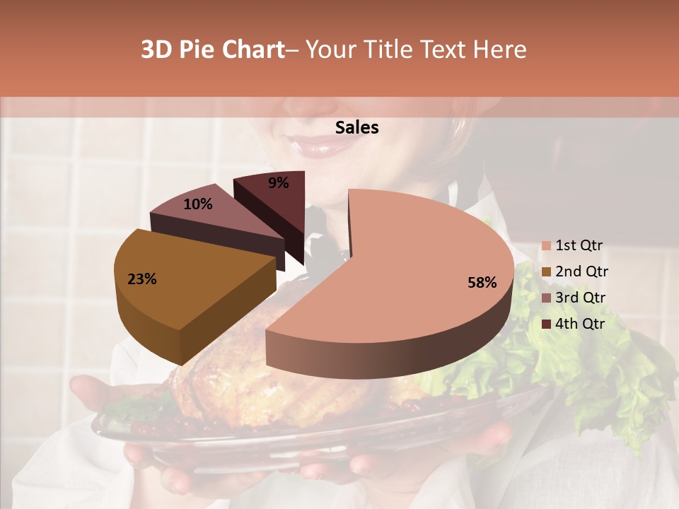 Woman Hat Salad PowerPoint Template