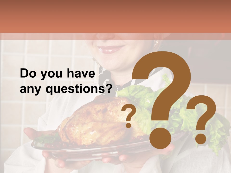 Woman Hat Salad PowerPoint Template