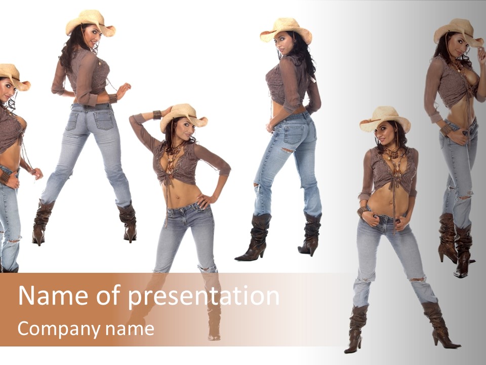 Young Isolated Woman PowerPoint Template