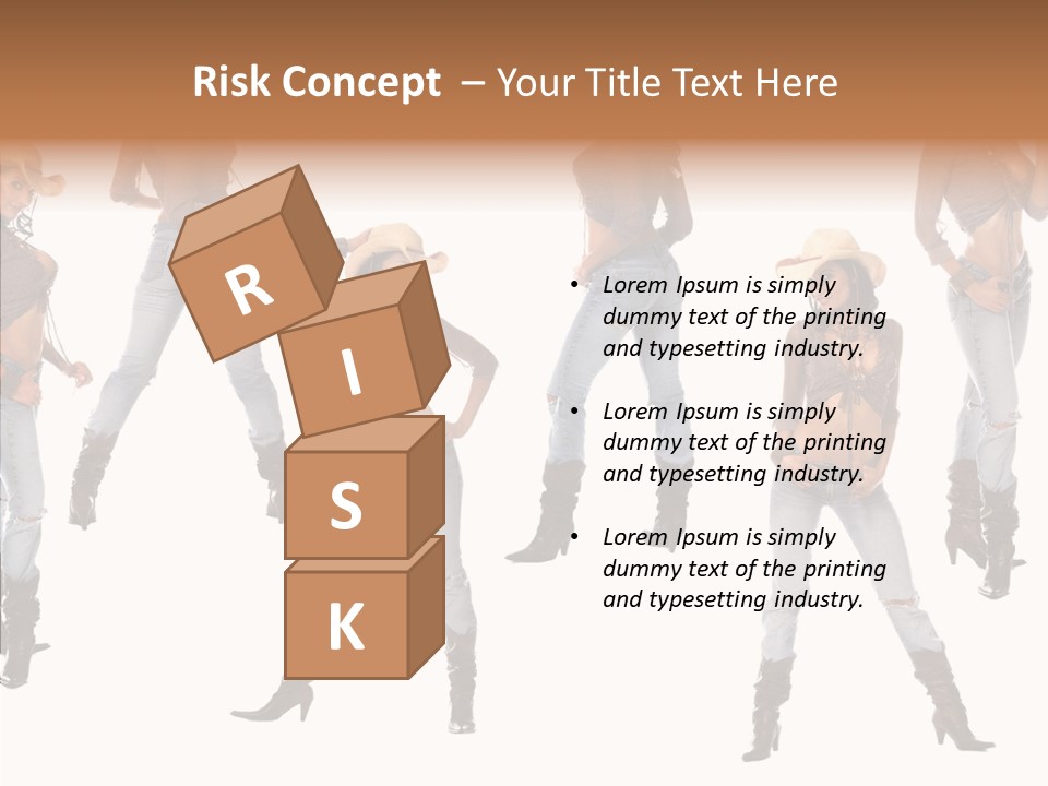 Young Isolated Woman PowerPoint Template