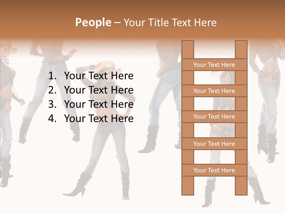 Young Isolated Woman PowerPoint Template