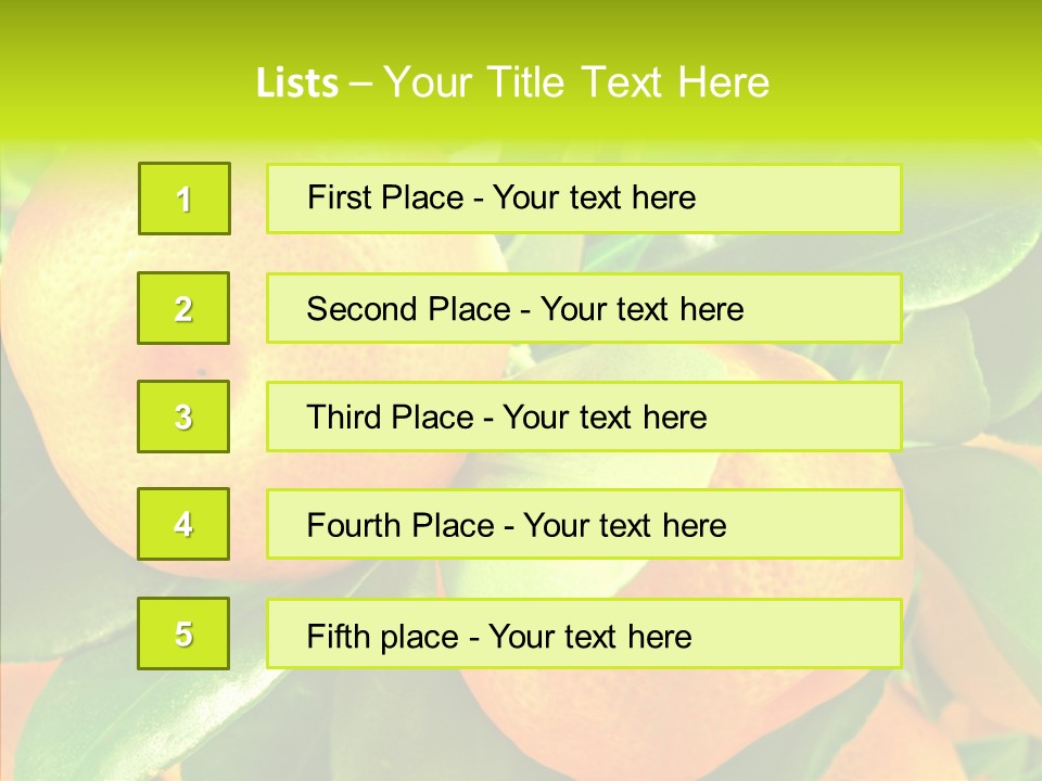 Nature Tangerine Fruit PowerPoint Template