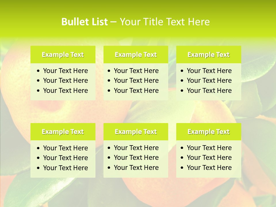 Nature Tangerine Fruit PowerPoint Template