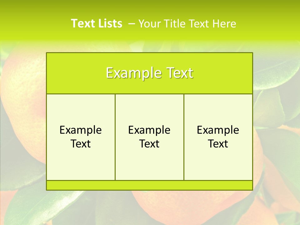 Nature Tangerine Fruit PowerPoint Template
